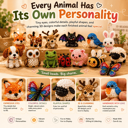🎁😍 Today Only Save 70% OFF — 🐮Turn Tiny Beads Into Adorable Animals 🐸You'll Be Proud To Display 🐦✨