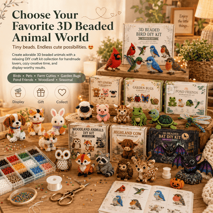 🎁😍 Today Only Save 70% OFF — 🐮Turn Tiny Beads Into Adorable Animals 🐸You'll Be Proud To Display 🐦✨