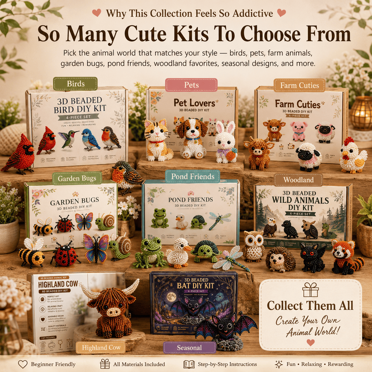 🎁😍 Today Only Save 70% OFF — 🐮Turn Tiny Beads Into Adorable Animals 🐸You'll Be Proud To Display 🐦✨