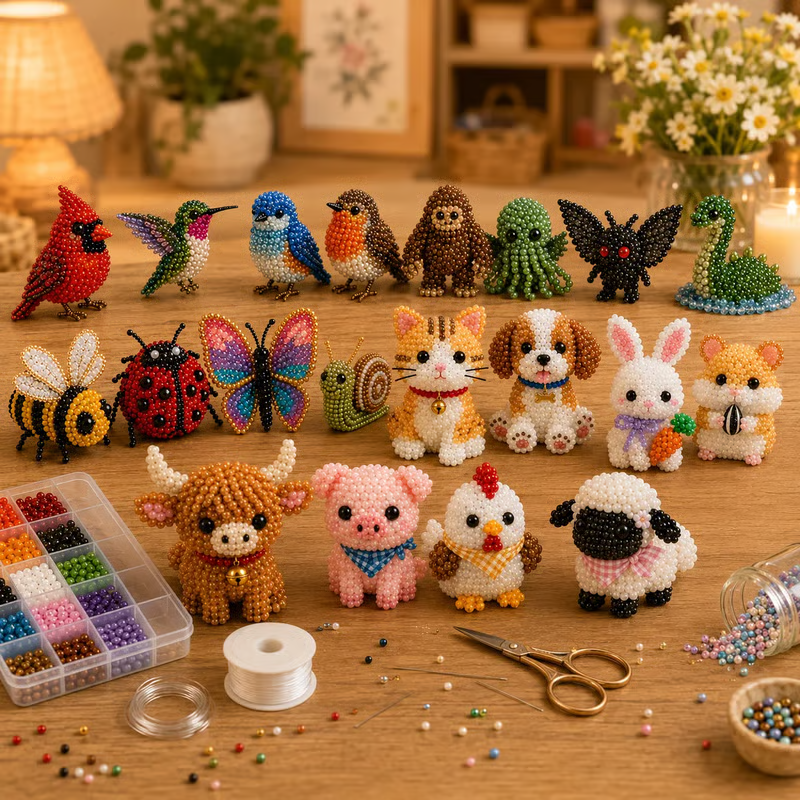 🎁😍 Today Only Save 70% OFF — 🐮Turn Tiny Beads Into Adorable Animals 🐸You'll Be Proud To Display 🐦✨