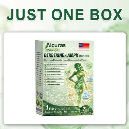 🔥Official Store| 🧑‍⚕️Alcuras™ Moringa × Berberine × AMPK 8-Benefit Slimming & Metabolic Nano Microneedle Patch 🇺🇸  Just once a day · Visible changes in 7 days  ✅ For obesity, loose skin, diabetes, sleep apnea, joint issues, and more🔥