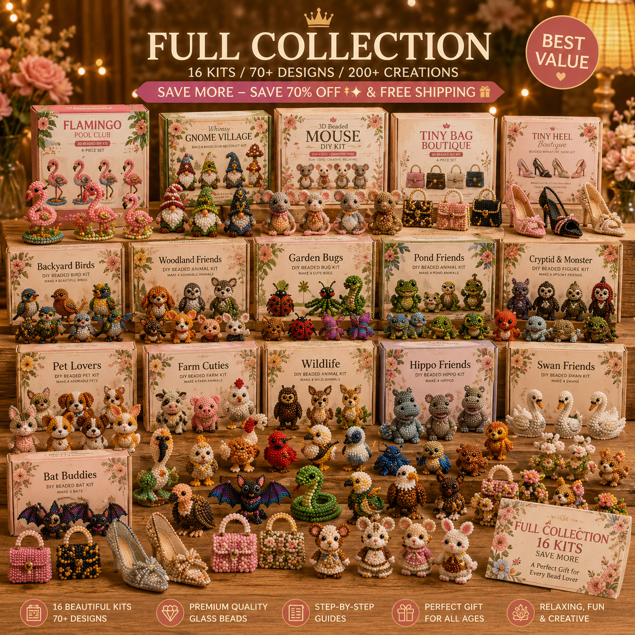 🎁😍 Today Only Save 70% OFF — 🐮Turn Tiny Beads Into Adorable Animals 🐸You'll Be Proud To Display 🐦✨