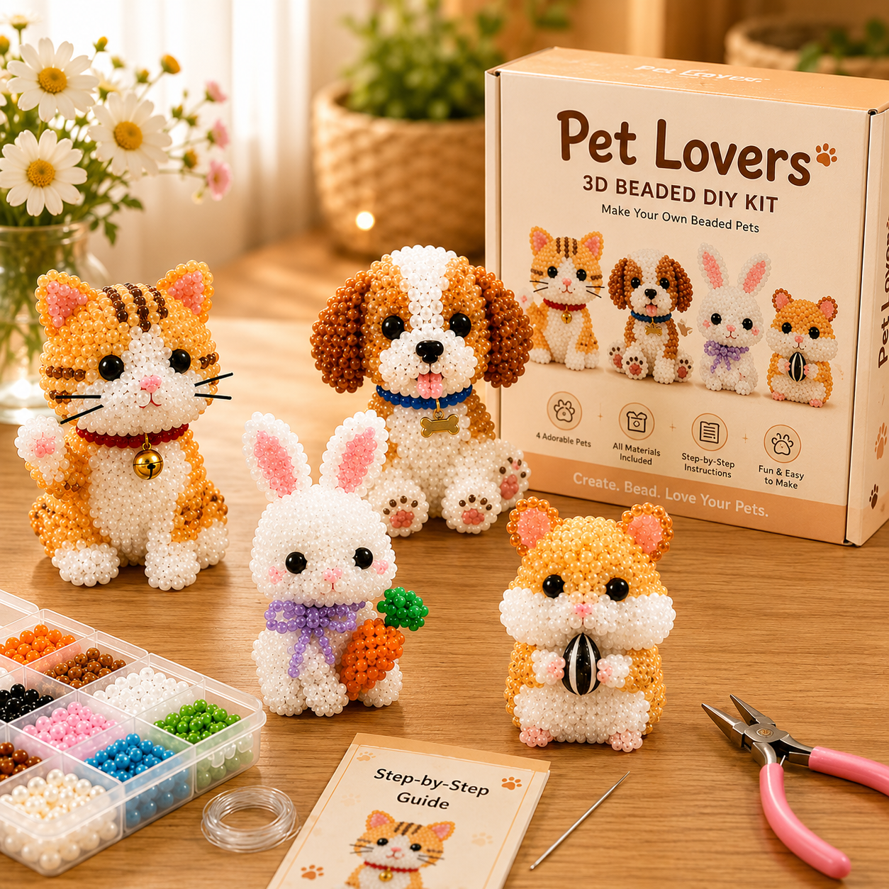 🎁😍 Today Only Save 70% OFF — 🐮Turn Tiny Beads Into Adorable Animals 🐸You'll Be Proud To Display 🐦✨