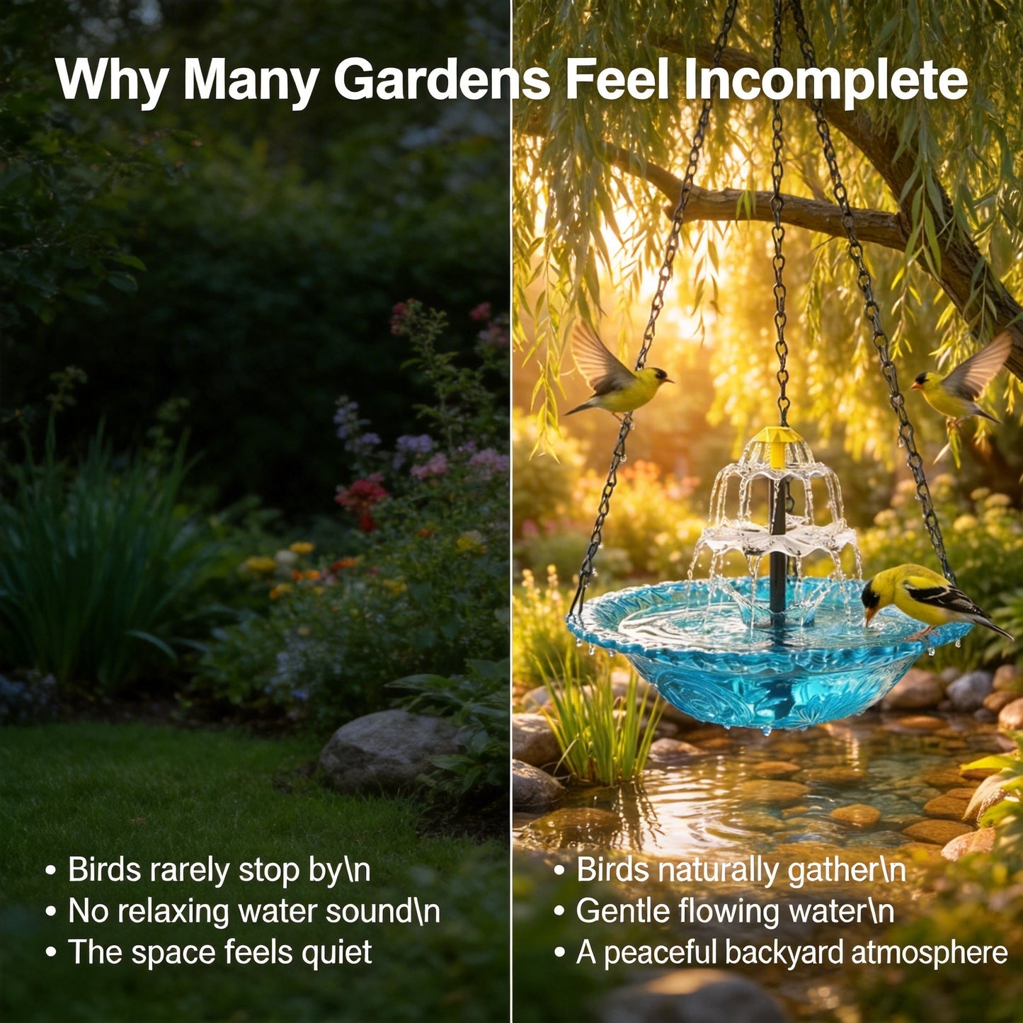 🔥 Last Day 50% OFF — Watch Your Garden Come Alive with Birds, Sunlight & Flowing Water