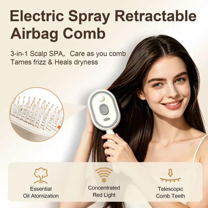 🪮Last Day 50% OFF🔥Electric Spray Air Cushion Massage Comb - Finds🔥🔥